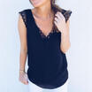 Meihuid Canis Women Lace Sleeveless Summer Vest Sexy Shirt Blouse Black Casual Tank Ca meihuid kopen in de aanbieding Meihuid Canis Women Lace Sleeveless Summer Vest Sexy Shirt Blouse Black Casual Tank Ca meihuid kopen in de aanbieding