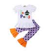 Toddler Baby Girls Trajes de Halloween Camiseta Tops Pantalones de lunares Trajes Set