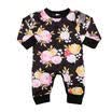 Kids Baby Girls Infant Romper Mono de manga larga Body floral Traje de algodón