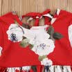 Floral Toddler Kids Girls Vestido de fiesta de flores de manga larga Vestido de Sundress 1-6Y
