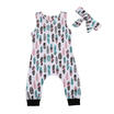 Duopindun Infant Baby Boys Girls Feather Romper Bodysuit Jumpsuit Headband Outfit Sunsuit duopindun kopen in de aanbieding