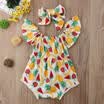 Recién nacido bebé 0-24M Fruit Romper Body Sunsuit Ropa de verano Trajes
