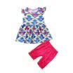 2pcs recién nacido del niño del bebé de dibujos animados Tutu Vestido Tops Pantalones Trajes Ropa
