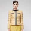 Ducks YAYA winter thin feathers women short section Slim round neck small fragrant women&39s clothing coat trendy B-2465 soil yellow 160 84A
