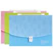 Deli Deli 5558 A4 12 grid Frisbee button two-color organ bag package file package color random