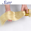 Perfecthair Blonde Brazilian Hair 3 Bundles 100Gpc Cheap Virgin Straight Color 613 Weaves Wholesale Price perfecthair kopen in de aanbieding