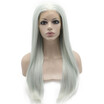 Iwona Synthetic Hair Lace Front Long Stright Light Blue Wig iwona kopen in de aanbieding