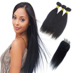Perpetuum Shiny 3 Bundles With Closure Mongolian Hair Straight Virgin Lace Closures perpetuum shiny kopen in de aanbieding