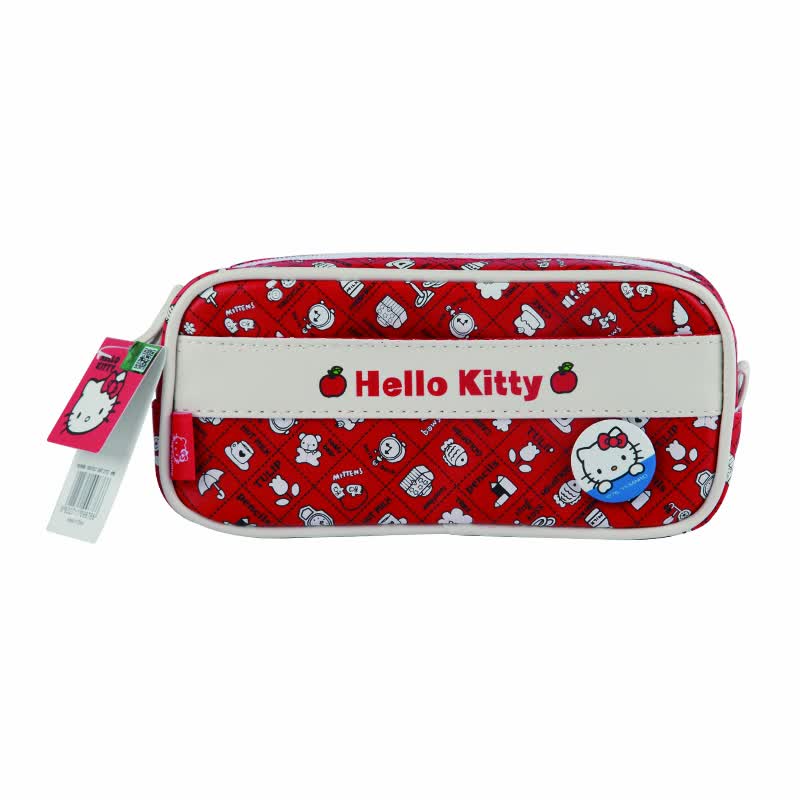 GuangBo PU large capacity pencil bag stationery bag school supplies Hello Kitty KT85002
