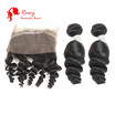 Remy Human Hair Cz 360 Frontal With 2 Bundles Weave Brazilian Loose Wave Virgin Lace remy human hair kopen in de aanbieding