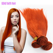 Iwona Peruvian Virgin Remy Hair Orange Straight Human Weave 3 Bundles Extension iwona kopen in de aanbieding
