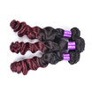 Sexy Lady New Top Grade 8A Brazilian Ombre Burgundy Loose Wave 1 Bundles Two Tone 1B Virgin Red Human Hair Weave sexy lady kopen in de aanbieding