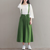 Joy Collection City Plus Cityplus Literature Fan Sen Department Of Loose Seven Points Wide Leg Wild Casual Belt Pants Female Cwkx174170 Green joy collection kopen in de aanbieding