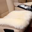 Nile wool winter car seat small square pad beige
