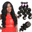 8A Mink Brazilian Body Wave Virgin Hair With Clsoure 3 Bundles Closure Tissage Bresilienne Avec Passion Products passion kopen in de aanbieding