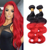 Iueenly Ombre Brazilian Virgin Hair Body Wave Remy Bundles 1Bred Human 3 iueenly kopen in de aanbieding