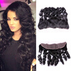 Iueenly 13X4 Brazilian Loose Wave Hair Lace Frontal Natural Color Ear To Closure iueenly kopen in de aanbieding