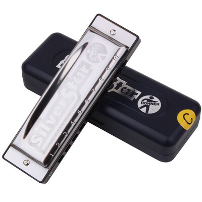 

HOHNER и 10-луночное блюзовой гармонике 504 / 20C мелодия (серебряная звезда)