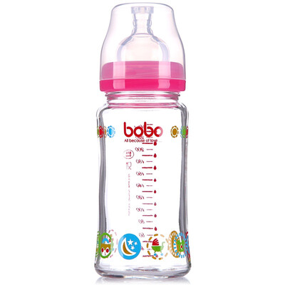 

Baby baby (bobo) новорожденный ребенок широкий стеклянный флакон (240 мл красный - импортная бутылка)