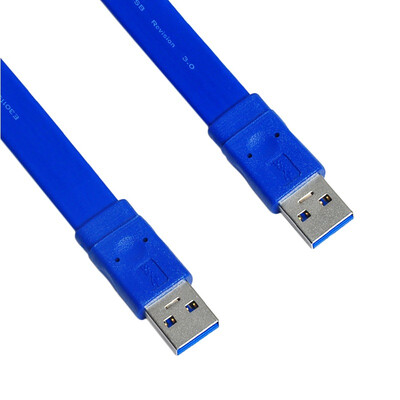

Sanba (SANBAO) SU-315 usb3.0 AM / AM линия передачи данных для мобильного жесткого диска мужской плоский плоский кабель 1,5 м синий