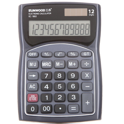 

Miki (SUNWOOD) EC-1802 классическая серия 12-разрядного настольного калькулятора