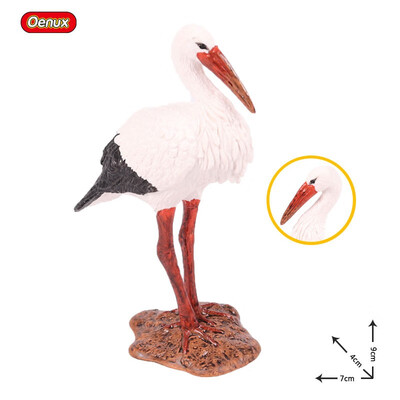 

Oenux Original Paradise Birds Flamingos Ara Seagull Pelican Snowy Owl Figurines High Quality PVC Animal Action Figure Child Toy