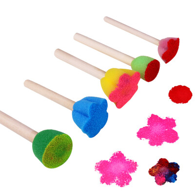 

YIWULA5Pcs Colorful Pattern DIY Toys Graffiti Tools Painting Brushes Educational Toys