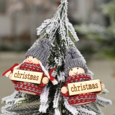 

Gobestart Christmas Plush Santa Old Man Doll Ornaments Creative Gift Xmas Tree Decoration