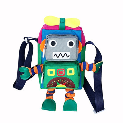 

Bags for Girls Boy Robot Cartoon Canvas Colorful Messenger Bags Princess Style Kids for Kids Wallets cute for baby