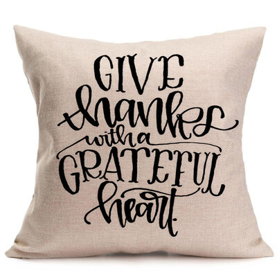 

Tailored Happy Fall Thanksgiving Day Soft Linen Pillow Case Cushion Cover Home Decor