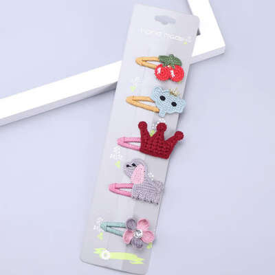 

5 Pcs Girls Hair Accessories Hair Clips Cute Cartoon Design Princess Hair Pin Set Children Hairpin