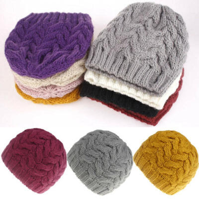 

Women Girls Warm Hats Winter Hat Beanie Cap Hip Hop Knitted Wool Cap Beanies