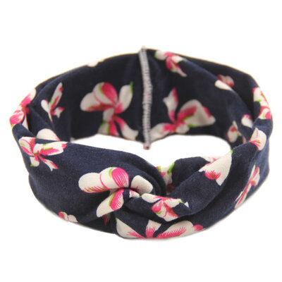

Baby Knot Headwear Floral Print Headdress Girls Headwrap Headband Baby Hair Accessories