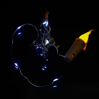 

Gobestart 5PC Warm Wine Bottle Candle Shape String Lights 10 LED Night Fairy String Lights