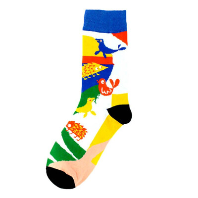 

1 Pair Art Socks New Men Women Cotton Socks Couple Funny Socks Long Colorful Socks