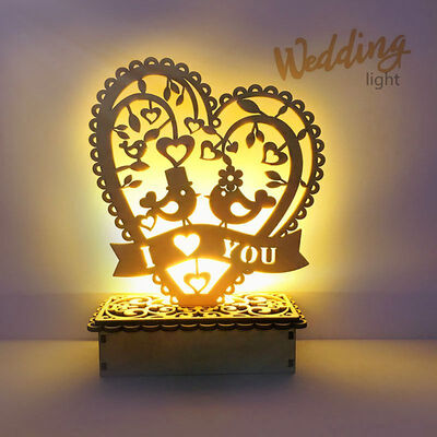 

DIY Heart Shape LED Night Lighting Lights Decoration Wedding Valentines Day Decoration Marriage Party Engagement Decoration