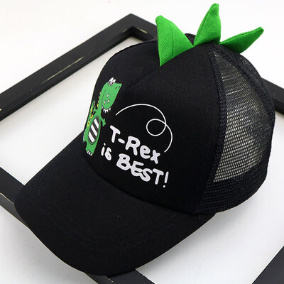 

Male Female Primary Cecondary School Students Outdoor Activities Small Dinosaur Pattern Sunshade Breathable Mesh Cap Sun Hat