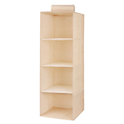 

Foldable Hanging Closet Organizer Hanging Clothes Storage Box Collapsible Accessory Shelves Eco- Friendly Closet Pockets