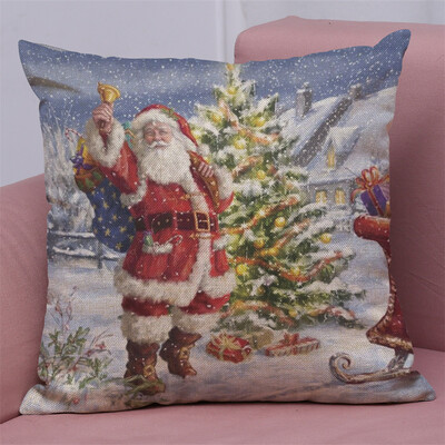 

Tailored New Christmas Cotton Linen Pillow Case Sofa Cushion Cover Home Decor