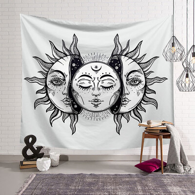 

Toponeto Psychedelic Moon&Sun Wall Hanging Beach Towel Art Tapestry Dorm Home Decor