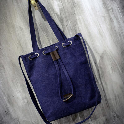 

Women Fashion Bag Concise Casual Large Capacity Bag Solid Color Canvas All-match Shoulder Bag