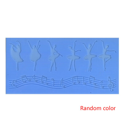 

Baking Cake Mold Music Ballet Girls Embossing Lace Silicone DIY Fondant Mold Random Color