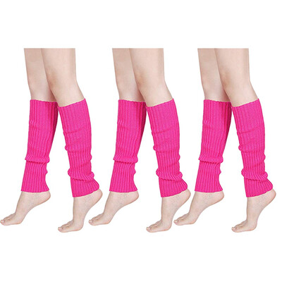 

Tailored Women & Men Fluorescence Color Stripe Boot Cuffs Warmer Knit Leg Party Stockings
