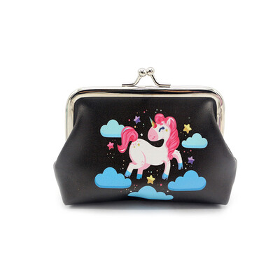 

Women Unicorn Cartoon Simple Hasp Magical Wallet Mini Snacks Coin Purse Change Purse Money Bag
