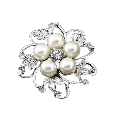 

Shining Pearl Vogue Pin Crystals Luxurious Women Flower Brooches Accessories