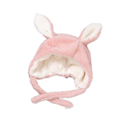 

Autumn Baby Girls Boys Hats Headwear Toddler Solid Print Hats With Ear Design Casual Caps