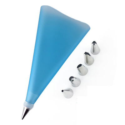 

12 inch Cake Piping Tips Decorating Mouth Set 8 Piece Set cream squeezed Stainless Steel Baking Nozzle Tool6 head flower mouth