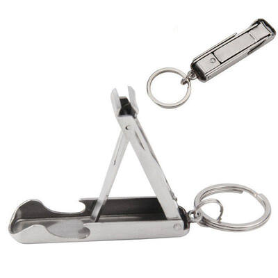

2 in 1 Pocket Tool Outdoor Handle Bottle Opener Nail Clippers Cutter Keychain Car Key Ring