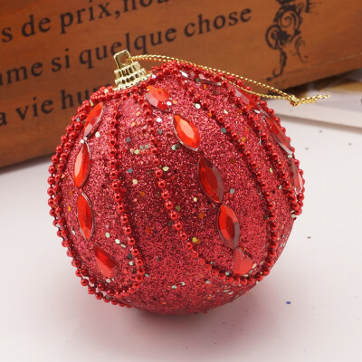 

Siaonvr Christmas Rhinestone Glitter Baubles Ball Xmas Tree Ornament Decoration 8CM