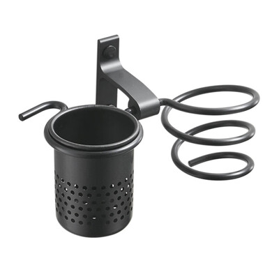 

Hair Dryer Holder With Cup Households Rack Hair Blow Dryer Shelf Metal Wall Mount Bathroom Accessories Gold Hair Dryer Rack